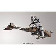 Bandai 0196693 1/12 Star Wars Scout Trooper And Speeder Bike