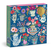 Galison Victoria Ball Potted Teacups Foil 500pc Jigsaw Puzzle 9780735388154