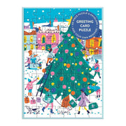 Galison Merry & Bright Greeting Card 60pc Jigsaw Puzzle