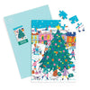 Galison Merry & Bright Greeting Card 60pc Jigsaw Puzzle
