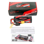 Gens Ace G-Tech 2S 2200mAh 7.4V Hardcase/Hardwired Lipo Battery (XT60)