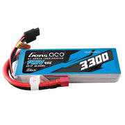 Gens Ace G-Tech 4S 3300mAh 45C 14.8V Soft Pack Lipo Battery (Deans)