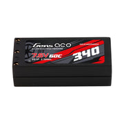 Gens Ace 340mAh 60C 7.6V Hardcase Hardwired LiPo Battery XT60 to 2.0mm Bullet