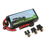 Gens Ace G-Tech 3S Adventure 3600mAh 60C 11.4V Soft Pack Lipo Battery (1TO3)