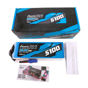 Gens Ace G-Tech 6S 5100mAh 80C 22.2V Soft Pack Lipo Battery (EC5)