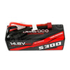 Gens Ace 14.8V 3S 5300mAh 60C Hardcase/Hardwired LiPo Battery (Deans)