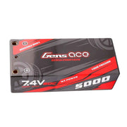 Gens Ace 2S 5000mAh 60C 7.4V Hardcase/Hardwired Lipo Battery (4.0mm Bullet)