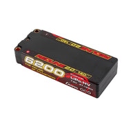 Gens Ace 2S Redline 2.0 6200mAh 140C 7.6V Hardcase LiPo Battery 5.0mm Bullet