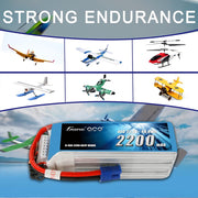 Gens Ace 22.2V 6S 2200mAh 45C Soft Case LiPo Battery (EC3 Plug)