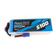 Gens Ace 6S 5100mAh 22.2V 80C Soft Case LiPo Battery (EC5)