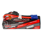 Gens Ace 2S 8000mAh 60C 7.6V Hardcase Hardwired LiPo Battery EC5