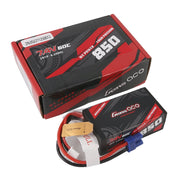Gens Ace 7.4V 2S 850mAh 60C Hardcase/Hardwired Lipo Battery (EC2)