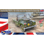 Gecko Models 35GM0076 1/35 Korean War British FV18001 Mk. 1 80in 4x4 Utility Vehicle Early Production w/10-cwt Bantam Trailer