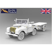 Gecko Models 35GM0076 1/35 Korean War British FV18001 Mk. 1 80in 4x4 Utility Vehicle Early w/10-cwt Bantam Trailer