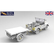 Gecko Models 35GM0076 1/35 Korean War British FV18001 Mk. 1 80in 4x4 Utility Vehicle Early w/10-cwt Bantam Trailer