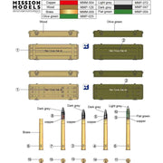 Gecko 16GM0014 1/16 German 7.5cm PaK40 Ammo Boxes With Shells Set