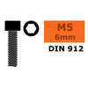 G-Force 0100-033 Socket Head Screw M5x6 Steel (10 pcs)