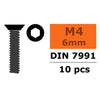 G-Force 0101-009 Sockethead Countersunk Screw M4x6 Steel (10 pcs)