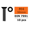 G-Force 0101-015 Sockethead Countersunk Screw M4x30 Steel (10 pcs)