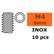 G-Force 0205-008 Set Screw M4x6 Inox (10 pcs)
