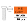 G-Force 0311-010 Countersunk Screw M5x10 Nylon (5 pcs)