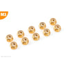 G-Force 0400-030 Nylstop Nut M3 Gold Aluminium (10 pcs)