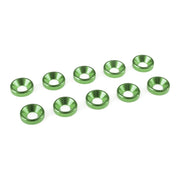 G-Force 0405-041 Washer M4 Green for Countersunk Screws(10 pcs)