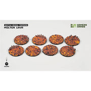 Gamers Grass Battle Ready Toppers Molten Lava Round 32mm 8pc