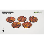 Gamers Grass Battle Ready Toppers Molten Lava Round 40mm 5pc