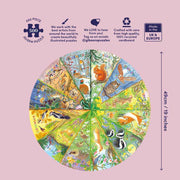 Gibsons National Trust A Year in the Forest 500pc Circular Jigsaw Puzzle