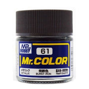 Mr Hobby (Gunze) C061 Mr Color Metallic Burnt Iron Lacquer Paint 10ml