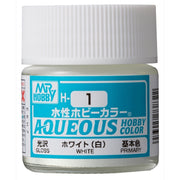 Mr Hobby (Gunze) H001 Aqueous Gloss White Acrylic Paint 10ml