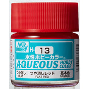 Mr Hobby (Gunze) H013 Aqueous Flat Red Acrylic Paint 10ml