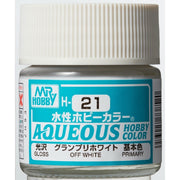 Mr Hobby (Gunze) H021 Aqueous Gloss Off White Acrylic Paint 10ml