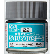 Mr Hobby (Gunze) H022 Aqueous Gloss Grey Acrylic Paint 10ml