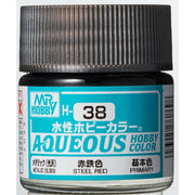 Mr Hobby (Gunze) H038 Aqueous Metallic Steel Red Acrylic Paint 10ml