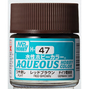 Mr Hobby (Gunze) H047 Aqueous Semi-Gloss Red Brown Acrylic Paint 10ml