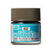 Mr Hobby (Gunze) H052 Aqueous Semi-Gloss Olive Drab Acrylic Paint 10ml