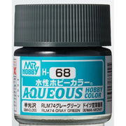 Mr Hobby (Gunze) H068 Aqueous Semi-Gloss RLM Dark Grey Acrylic Paint 10ml