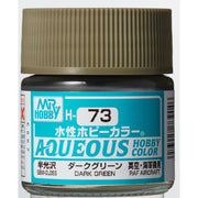 Mr Hobby (Gunze) H073 Aqueous Semi-Gloss Dark Green Acrylic Paint 10ml