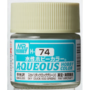 Mr Hobby (Gunze) H074 Aqueous Semi-Gloss Skyduck Egg Green Acrylic Paint 10ml