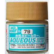 Mr Hobby (Gunze) H079 Aqueous Flat Sandy Yellow Acrylic Paint 10ml