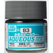 Mr Hobby (Gunze) H083 Aqueous Semi-Gloss Dark Grey 2 Acrylic Paint 10ml