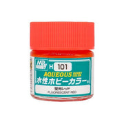 Mr Hobby (Gunze) H097 Aqueous Fluorescent Red Acrylic Paint 10ml