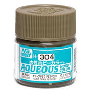 Mr Hobby (Gunze) H304 Aqueous Semi-Gloss Olive Drab FS 34087 Acrylic Paint 10ml