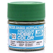 Mr Hobby (Gunze) H312 Aqueous Semi-Gloss Green FS34227 Acrylic Paint 10ml