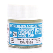 Mr Hobby (Gunze) H316 Aqueous Gloss White FS17875 Acrylic Paint 10ml
