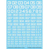 G-Rework CAU-N-01-W Premium Decal for Caution Number Series 01-White