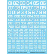G-Rework CAU-N-01-W Premium Decal for Caution Number Series 01-White