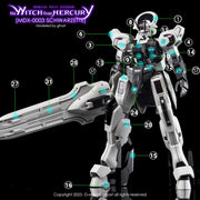 G-Rework CD-H-WM25 Premium Decal for HG Witch From Mercury Schwarzette